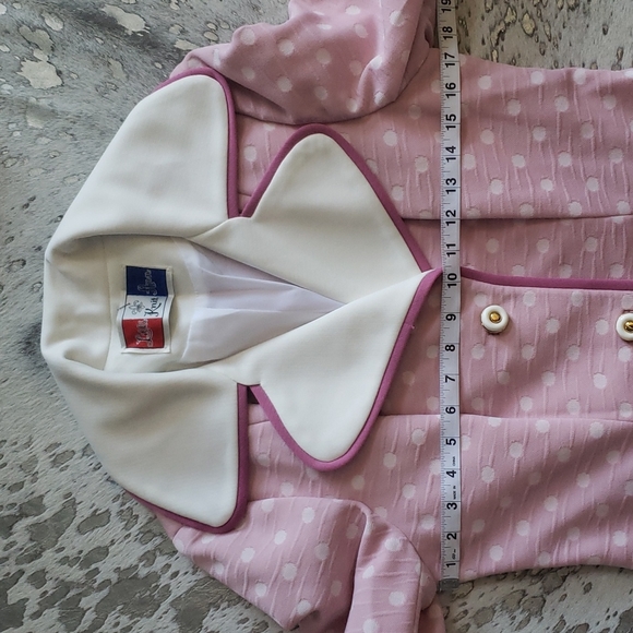 *SOLD* Lilli Ann Knit Vintage Jackie O Polka Dot Coat - Picture 8 of 11